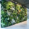 Decoración de pared de fondo anti-decoloración planta artificial pared pared de plantas verdes balcón flores falsas césped de plástico escaparate tienda decoración