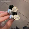 2023 nuevo pinza mini retro de cuentas de camelia para flequillo de mujer, clip para cabello roto, pinza de pelo de princesa, tocado