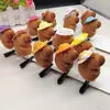 Pinza de Resorte Capibara Accesorios para el Cabello de Niños Capibara con Sombrero Linda Imagen de Dibujos Animados Terciopelo Regalo para Estudiantes