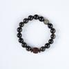 Pulseira de contas de transferência de sândalo vermelho natural com pedra Yao de prata pulseira de contas de Buda retrô pulseira para casais unissex atacado