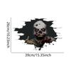 Adesivos de parede de Halloween transfronteiriços Furo de parede Zumbi Thriller Adesivos de parede decorativos Sala de estar Quarto Adesivos autoadesivos