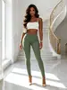 Pantalones Vaqueros Ajustados Elásticos Color Verde Militar de Moda Europea y Americana Transfronteriza, Ajuste Delgado Directo de Fábrica Levanta Glúteos Skinny de Lápiz para Exportación