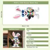 Gafas de Sol de Pascua Conejo de Dibujos Animados Atmósfera Tienda Embellecimiento Decoración Arreglo Electrostático Puerta de Cristal Pegatina para Ventana