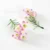 Simulación Flor de Pensamiento de Cinco Pétalos Cabeza Tres Colores Decoración de Boda DIY Material de Flor Hecha a Mano Arreglo de Pared de Flores Accesorios de Flores Artificiales