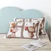 Almohada de Felpa de Algodón Puro con Encaje Estilo Coreano Dibujos Animados Toalla de Almohada Extra Grande Espesada Muselina de Algodón Toalla de Almohada Individual Suave Transpirable