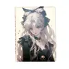 Cuaderno A5 Chica Negra Madura Cuaderno Rayado para Estudiantes Diario Planner Impreso Cuaderno de Páginas a Color de Anime