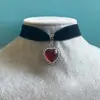 Comercio Exterior Transfronterizo Amazon Original Hecho a Mano Terciopelo Vintage Corazón Rojo con Forma de Joyería Gótica