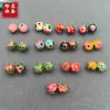 Cuentas de colores de esmalte cloisonné hechas a mano en oro antiguo, cuentas redondas tipo gota de aceite azul quemado, material para accesorios de bricolaje, cordón, accesorios para joyería