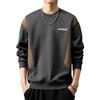 Moletom Color Blocking Retro Americano de Alta Qualidade para Homens, Novo Estilo de Outono, Jaqueta Casual Tendência de Peso Pesado 380g com Caimento Solto para Homens
