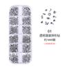 Acessórios para Nail Art 12-Grades Strass Acrílicos de Formato Especial Mini Coração Gota d'Água Laço e Outras Formas Mistas Diamantes de Fundo Plano