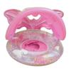 Flotador de Natación Mariposa de Ensueño Flotador de Natación Inflable para Niños Asiento con Toldo Antivuelco para Bebé Círculo de Pantalones Hundidos