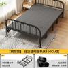 Cama plegable individual para el hogar de madera maciza cama simple habitación de alquiler cama doble de hierro reforzada siesta para adultos 1.2 m cama pequeña
