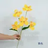 Flor Artificial de Seda com 5 Cabeças, Haste Única Impressa em 3D de Orquídea Phalaenopsis, Decoração de Salão de Casamento, Adereço de Fotografia, Vitrine, Flor de Ano Novo