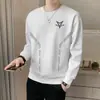 Destacado: Camiseta de manga larga para hombre con estampado de marca de moda, top de otoño e invierno, sudadera, camiseta interior juvenil, camiseta base