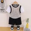Ropa para niños, conjunto de verano para niños, ropa deportiva de verano elegante para bebés, conjunto casual de dos piezas para bebés y niños pequeños, disponible para dropshipping