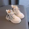 Botas Martin Cálidas Suaves de Suela Blanda Estilo Británico Casual Versátil Forradas de Polar Nuevas de Moda Invierno 2026 para Niños y Niñas