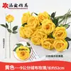 Adornos de Flores Artificiales, Ramo de Flores de Terciopelo para el Día de San Valentín Chino, Flores Falsas para Bodas, Decoraciones de Mesa para Sala de Estar, Rosas Artificiales