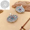 Bolso con cierre de filigrana esmaltada vintage de plata de ley 999 cierre de larga vida hebilla de seguridad estilo étnico regalo de cumpleaños para novia