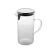 Tetera de Agua Fría Rayada Tetera de Agua Fría para el Hogar Tetera de Jugo Espesa Tetera de Vidrio Resistente a Altas Temperaturas Jarra de Gran Capacidad Tetera de Vidrio