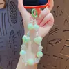 Corrente de chaveiro com contas de celular de amor de desenho animado criativo, pingente de bolsa fofo para mulheres, chaveiro, pequeno presente, atacado