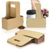 Caixa de Flor de Café, Cesta de Flor de Papel Kraft, Caixa para Milk Tea, Caixa para Levar, Caixa para Bolo de Sobremesa, Caixa para Transportar Flores