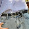 Cinturón para mujer estudiante coreana Cinturón de hebilla cuadrada para mujer Cinturón no poroso Cinturón casual retro de moda para mujer Cinturón delgado para la cintura Joker al por mayor