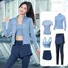 Traje de ropa de yoga nuevo de primavera y verano 2023 para mujer, ropa deportiva para correr y fitness, ropa profesional de secado rápido para correr por la mañana, conjunto de cinco piezas