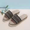 Estilo nacional europeo y americano comercio exterior talla grande para mujer suela gruesa boca de pez cuerda de cáñamo color caramelo zapatillas 2024 nuevos fabricantes al por mayor