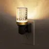Luz Noturna Plug-in Controlada por Luz Gy220 Anel Dourado Acrílico Estilo Bolha Corredor Sensor de Cabeceira Luz Noturna Retrô