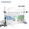 Máquina llenadora de líquidos con bomba de control digital eléctrica ZONESUN de 8/10 cabezales, máquina llenadora de aceites esenciales para perfumes de 3 a 4000 ml