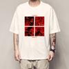 Camiseta de Verano para Hombre de Una Pieza Estampada Luna Ligera Oda Manga Corta y Bestias Campesinas Kedo Animación Ropa Circundante