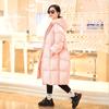 Chaqueta de Plumón Estilo Puff de Invierno, Alto Peso, Rellena de Terciopelo, Elegante Chaqueta Blanca de Ganso para Mujer, Longitud Media, Engrosada, Venta al por Mayor