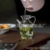 Tetera de vidrio estilo japonés pequeña tetera para té verde y té perfumado con colador calentable taza justa tetera para el hogar