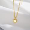 Collar Minsheng Nuevo Estilo Red de Celebridades Cara Corazón Diseño Nicho de Alto Nivel Lujo Ligero Cadena Clavícula Colgante de Amor