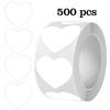 500 Pegatinas Color Amor Pegatina Adhesiva Sello Adhesivo Etiqueta en Forma de Corazón Regalo de San Valentín Pegatina Marcadora Hecha a Mano