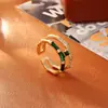 Nuevo Anillo Abierto Nudo de Bambú Ascendente Estilo Chino, Chapado en Cobre con Oro Real, Moda de Alta Gama, Anillo Premium para Estilo de Vida de Hombres y Mujeres