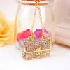 Joias de Cristal Strass Bolsa de Corrente Feminina Chaveiro Acessórios de Bolsa Feminina Chaveiro Pingente de Metal Presente 642