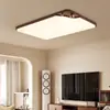 Lámpara de Techo para Sala de Estar Retro Americano Color Nogal Lámpara Principal para Recibidor Nuevo 2025 Estilo de Mediados de Siglo Lámparas para Dormitorio