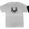 Moda Casual Gótica Slim Pulóver de Cuello Redondo Estampado Retro Americano y2k Negro Gris Blanco Tres Colores Camiseta de Manga Corta Hombre
