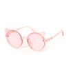 Óculos de Sol Infantil Novo Estilo, Orelhas de Gato, Armação Redonda, Lentes Claras Estilo Coreano da Moda, Armação Jelly Óculos Personalizados