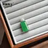 Estilo chino tradicional, alta calidad, verde imperial, colgante de ágata verde natural de alta transparencia, diseño unisex, accesorio versátil
