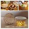Cesta de Bambú Bol para Postre, Hielo Esponjoso, Pasta de Taro, Bol de Hielo de Tofu, Bol de Hielo de Copos Famoso en Internet, Helado, Bol de Helado Tejido de Bambú, Polvo de Hielo