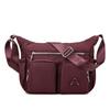 Bolsa de nylon com vários bolsos para fornecimento transfronteiriço, bolsa de ombro com vários bolsos para lazer europeu e americano, bolsa de mãe de meia-idade, bolsa de ombro de nylon para mensageiro