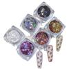 Lentejuelas para Uñas con Mariposas Láser, Sensación Popular de Internet, Decoraciones de Uñas Portátiles Estilo Ins Plateado Iridiscente Láser