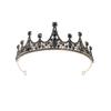 Internet Rojo Negro Barroco Corona Tocado Novia Coreana Mujer Adulta Ceremonia Cumpleaños Corona de Princesa Venta al por Mayor
