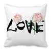 AMOR Feliz Día de San Valentín funda de almohada piel de durazno almohada funda de almohada plataforma transfronteriza suministro de fábrica zxt203