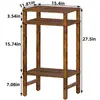 Mesa Lateral de Madera Maciza Personalizada, Estante de Esquina, Soporte para Flores Estilo Vintage, Estantería de Tres Niveles, Estante de Exhibición Estilo Envejecido