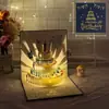 Bolo de aniversário musical com luzes cartão de felicitações tridimensional papercraft presente criativo cartão com mensagem de bênção para feriado comércio exterior Atacado
