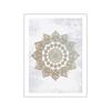Pintura decorativa triple sin marco con patrón de flor de mandala beige estilo europeo para sala de estar, sala de yoga, pared de fondo, colgante de pared AliExpress