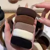 Elástico de cabelo em tecido atoalhado espesso e reforçado, acessório de cabelo simples estilo coreano, adorno de cabeça, prendedor de rabo de cavalo, elástico de cabelo de alta elasticidade